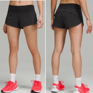 Lululemon Black Speed Shorts 2.5”